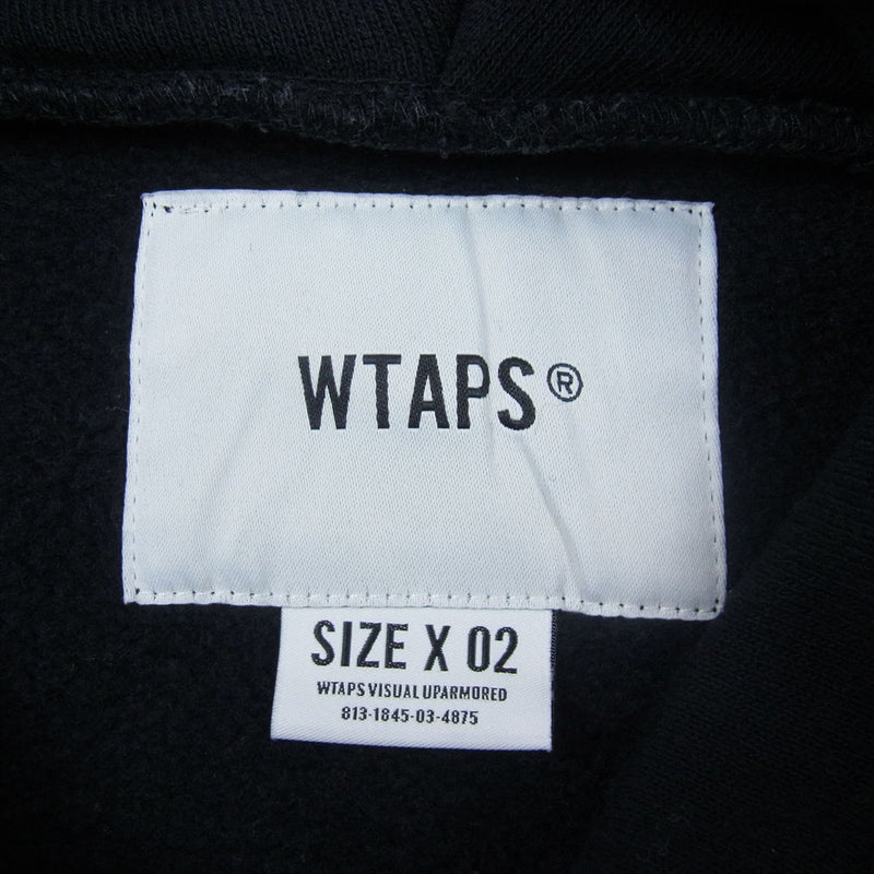 WTAPS ダブルタップス 19AW 192ATDT-CSM27 SBS SWEATSHIRT.COPO スウェット シャツ プルオーバー パーカー フーディー ブラック系 02【中古】