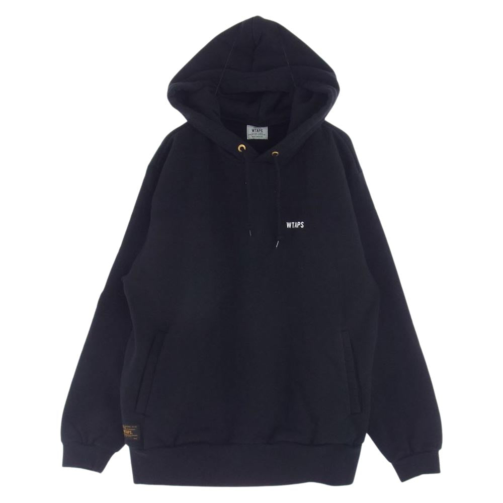WTAPS ダブルタップス 16AW 162ATDT-CSM08S DESIGN HOODED 03 クロスボーン プルオーバー パーカー フーディー ロゴ ブラック系 M【中古】