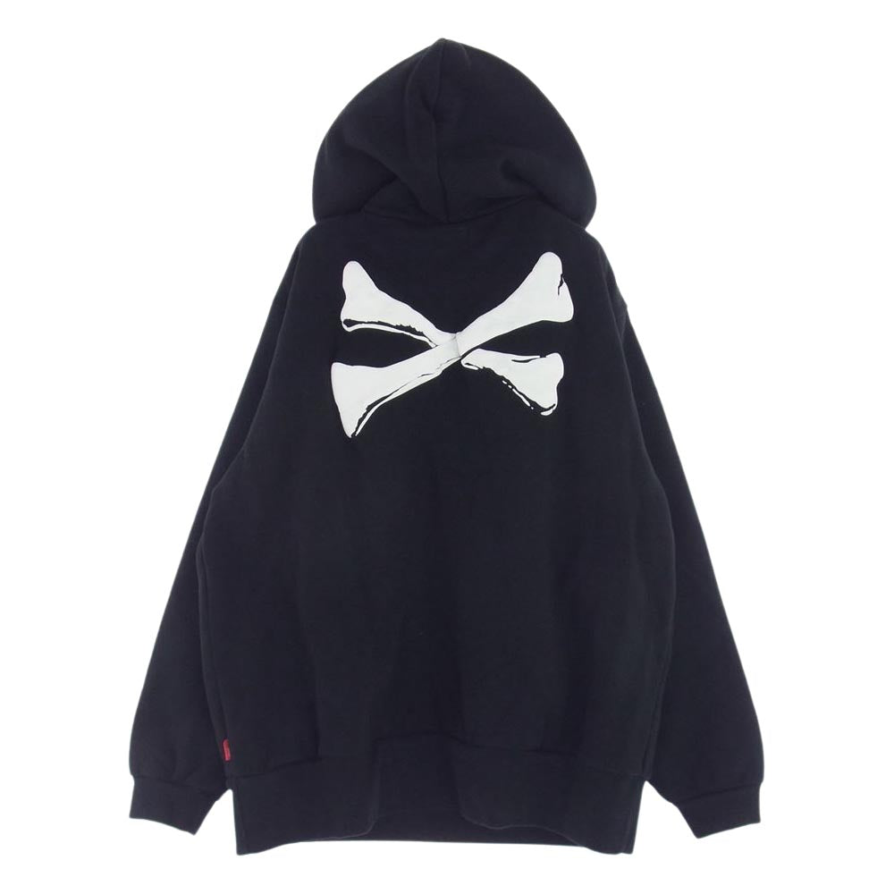 WTAPS ダブルタップス 16AW 162ATDT-CSM08S DESIGN HOODED 03 クロスボーン プルオーバー パーカー フーディー ロゴ ブラック系 M【中古】