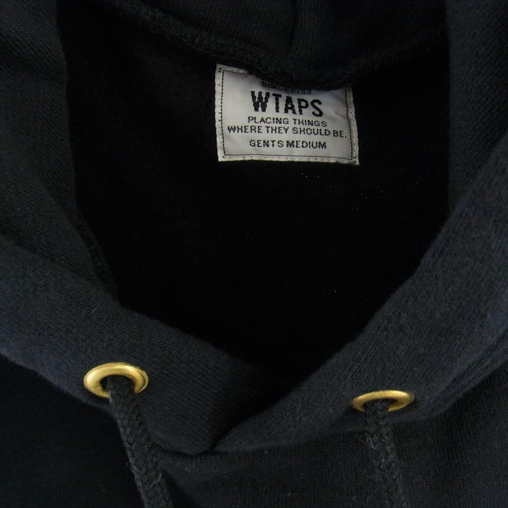 WTAPS ダブルタップス 16AW 162ATDT-CSM08S DESIGN HOODED 03 クロスボーン プルオーバー パーカー フーディー ロゴ ブラック系 M【中古】