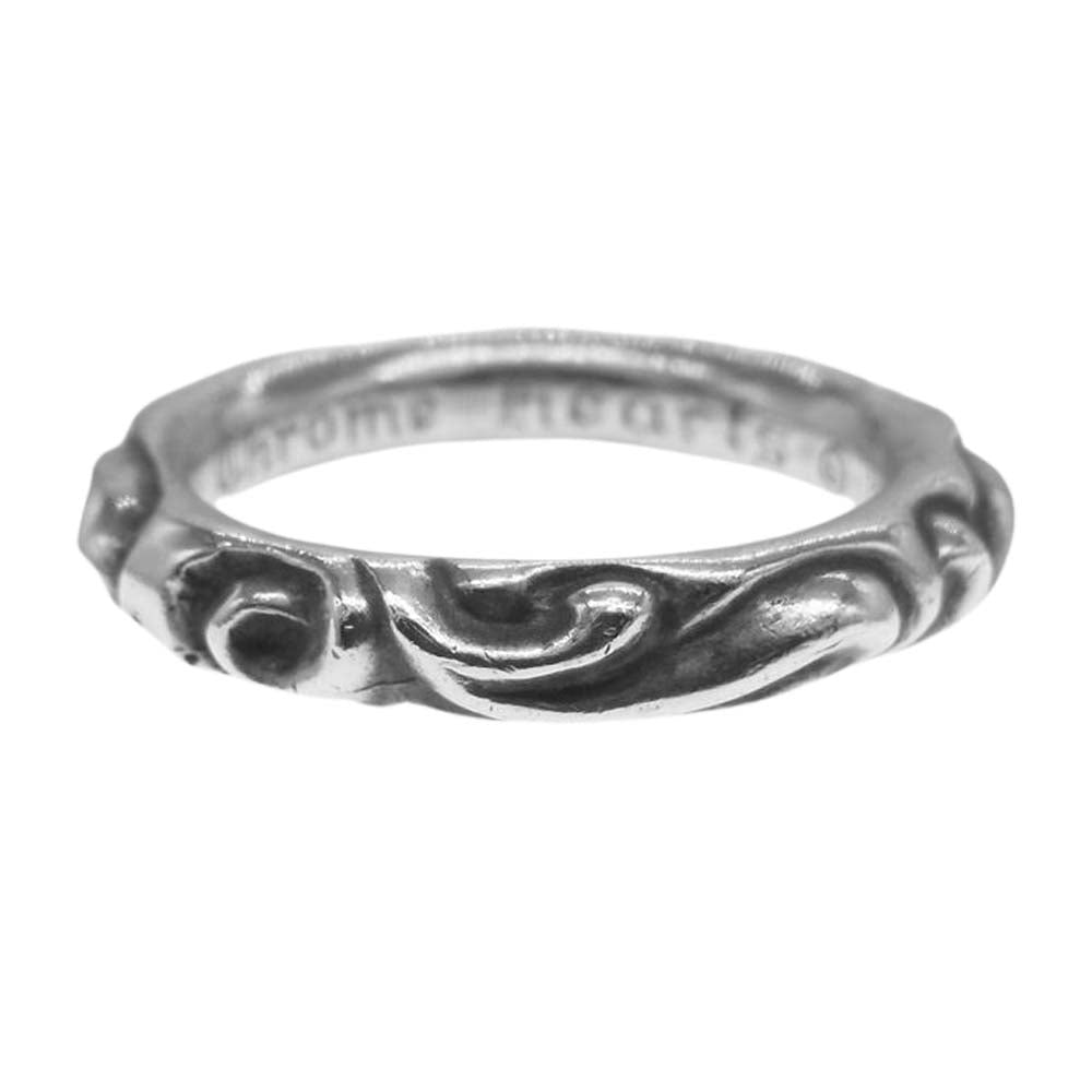 CHROME HEARTS クロムハーツ（原本無） SCRL BAND スクロールバンドリング シルバー系 25号【中古】
