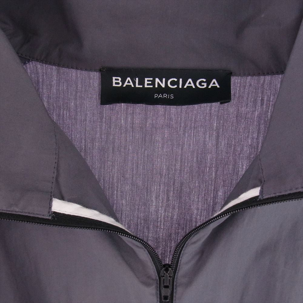 BALENCIAGA バレンシアガ 18SS 508901 TWB13 Poplin Shirt ロゴ プリント ポプリン シャツ ブルゾン トラック ジャケット マルチカラー系 39【中古】