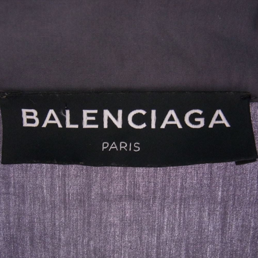 BALENCIAGA バレンシアガ 18SS 508901 TWB13 Poplin Shirt ロゴ プリント ポプリン シャツ ブルゾン トラック ジャケット マルチカラー系 39【中古】