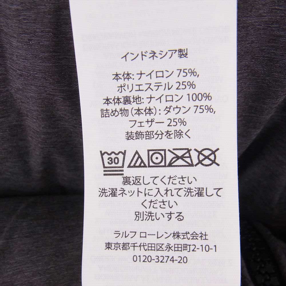POLO RALPH LAUREN ポロ・ラルフローレン 710731826001 Water-Repellent Down Jacket ダブルジップ ハイロフト ダウンジャケット グレー系 XL【極上美品】【中古】