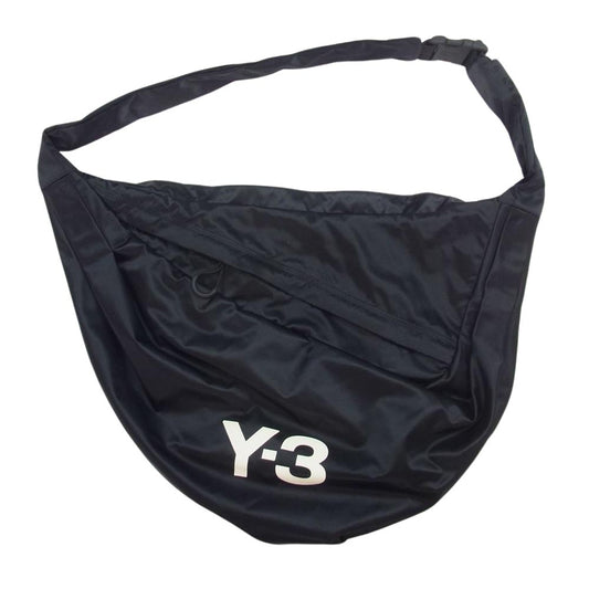 Y-3 Yohji Yamamoto ワイスリー ヨウジヤマモト A43010 SNEAKER BAG スニーカー ロゴ ナイロン ショルダー バッグ ブラック系【中古】