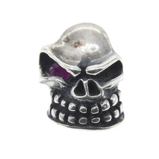 STARLIN GEAR スターリンギア スカル ルビーアイ ピアス シルバー系【中古】