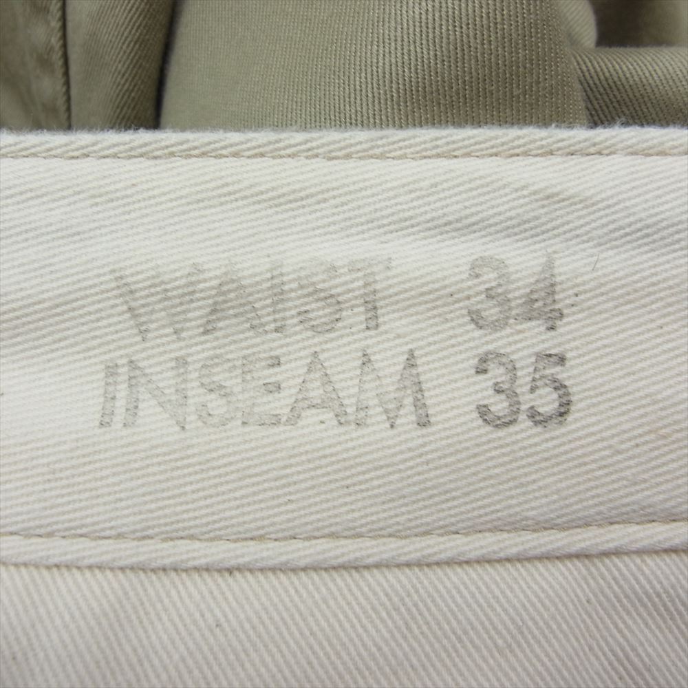Buzz Rickson's バズリクソンズ BR40025 ORIGINAL SPEC CHINOS ONE WASH ミリタリー チノ パンツ ベージュ系 W34【中古】