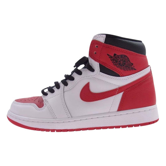 NIKE ナイキ 555088-161 AIR JORDAN 1 AJ1 RETRO HIGH OG HERITAGE エアジョーダン レトロ ヘリテージ ハイカット スニーカー レッド系 ホワイト系 ブラック系 27.０cm【美品】【中古】