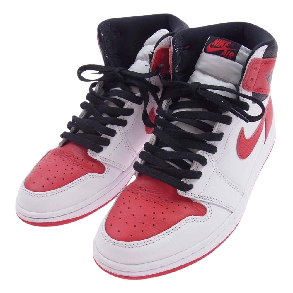 NIKE ナイキ 555088-161 AIR JORDAN 1 AJ1 RETRO HIGH OG HERITAGE エアジョーダン レトロ ヘリテージ ハイカット スニーカー レッド系 ホワイト系 ブラック系 27.０cm【美品】【中古】