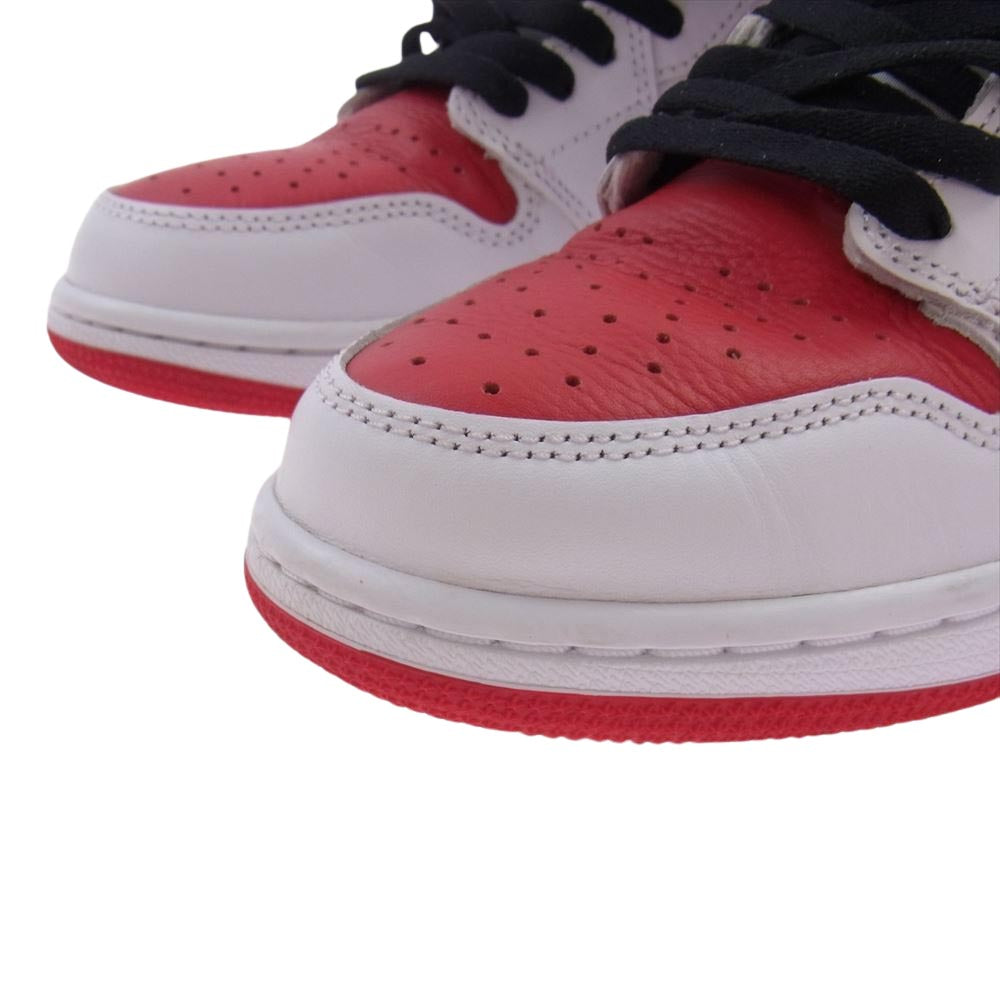 NIKE ナイキ 555088-161 AIR JORDAN 1 AJ1 RETRO HIGH OG HERITAGE エアジョーダン レトロ ヘリテージ ハイカット スニーカー レッド系 ホワイト系 ブラック系 27.０cm【美品】【中古】
