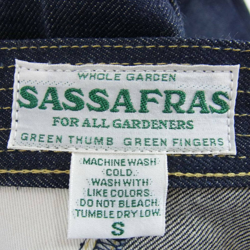 SASAFRAS ササフラス 5ポケット セルビッジ ストレート デニムパンツ インディゴブルー系 S【中古】