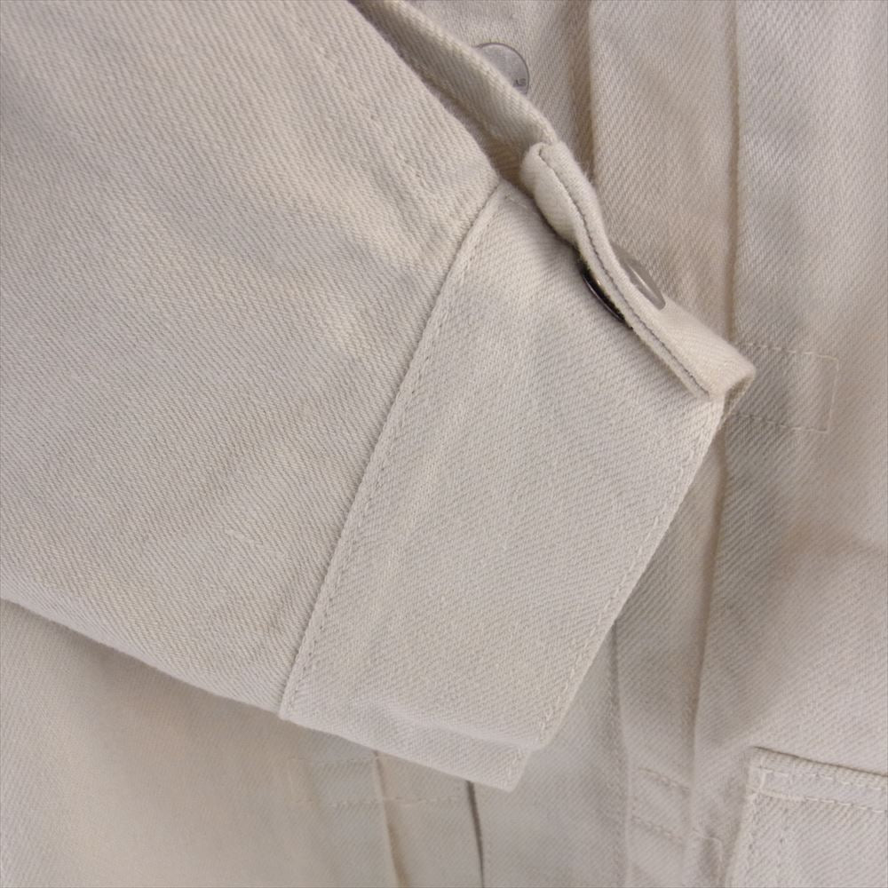 SASAFRAS ササフラス GARDENER JACKET ガーデナー デニム ジャケット ホワイト オフホワイト系 M【中古】