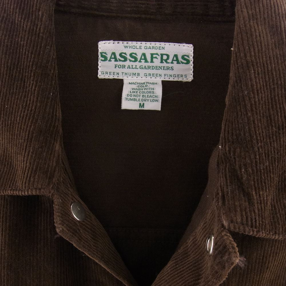 SASAFRAS ササフラス GARDENER JACKET ガーデナー コーデュロイ ジャケット ブラウン系 M【中古】