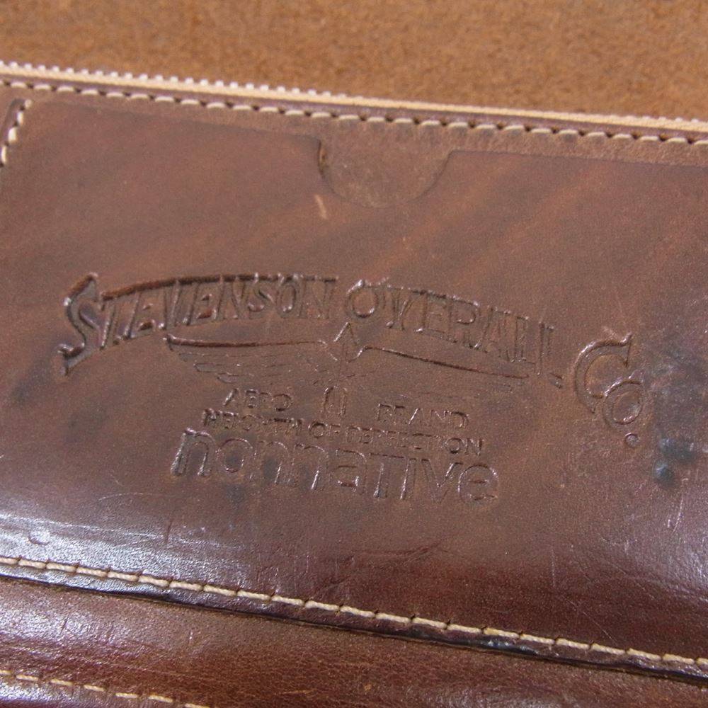 スティーブンソンオーバーオール NONNATIVE ノンネイティブ スタッズ レザー ウォレット 長財布 ブラウン系【中古】