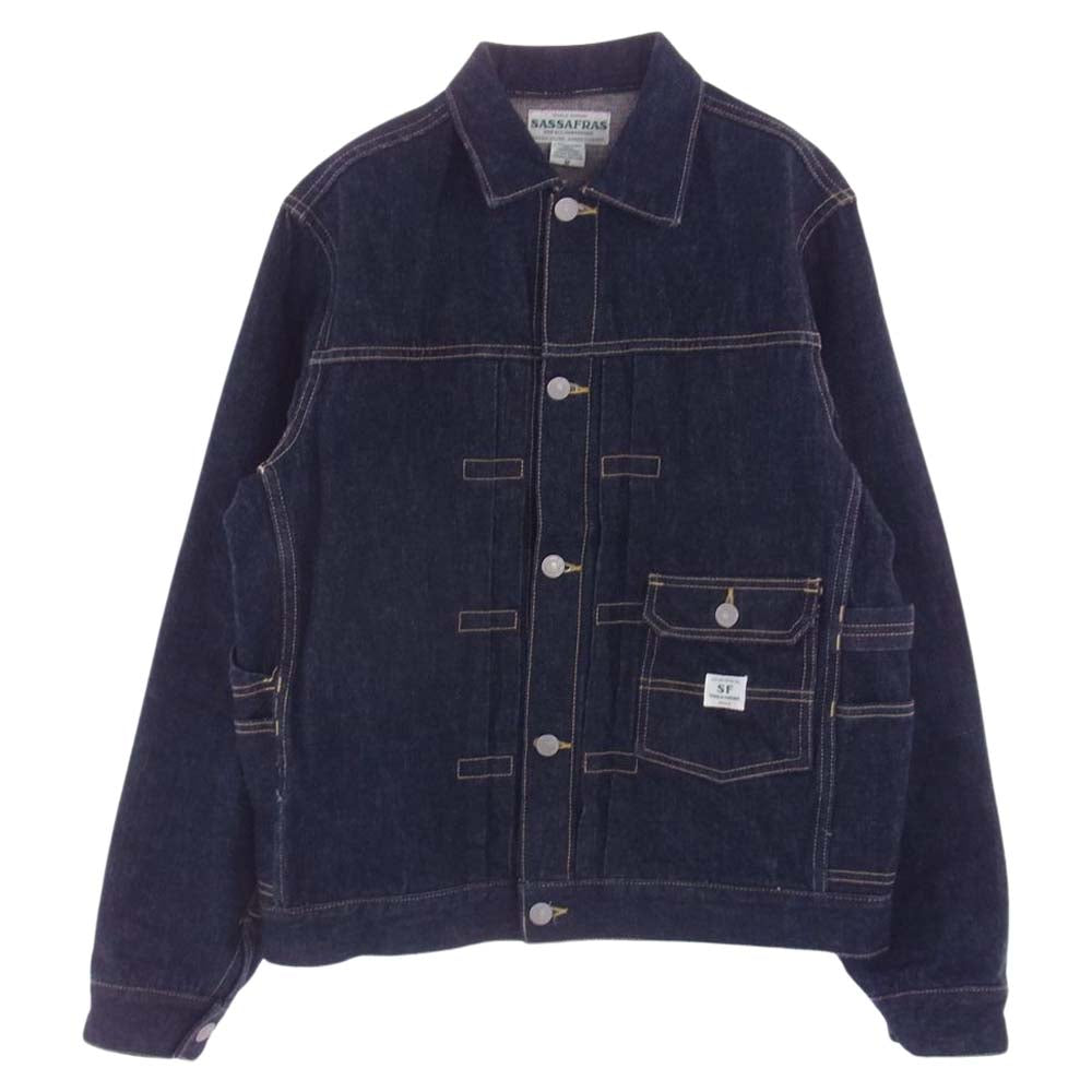 SASAFRAS ササフラス GARDENER JACKET ガーデナー デニムジャケット インディゴブルー インディゴブルー系 M【中古】