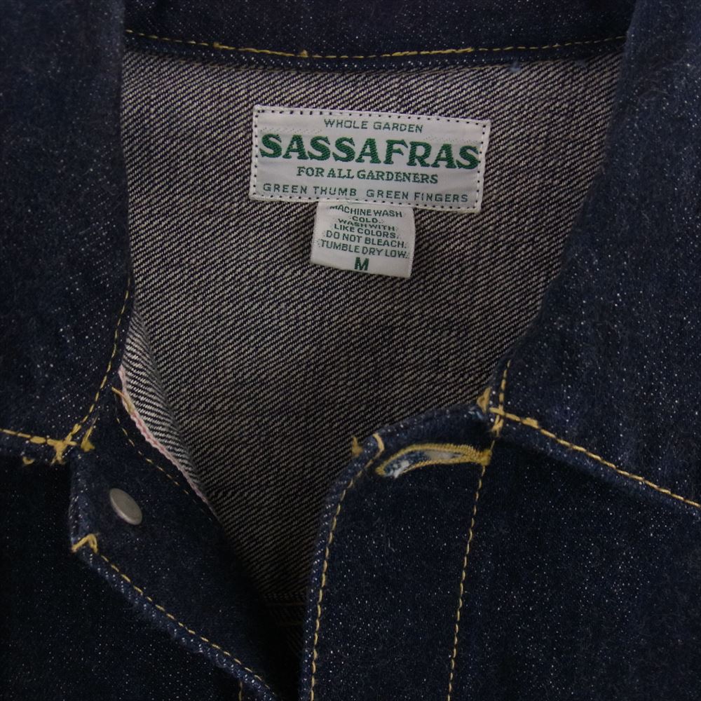 SASAFRAS ササフラス GARDENER JACKET ガーデナー デニムジャケット インディゴブルー インディゴブルー系 M【中古】