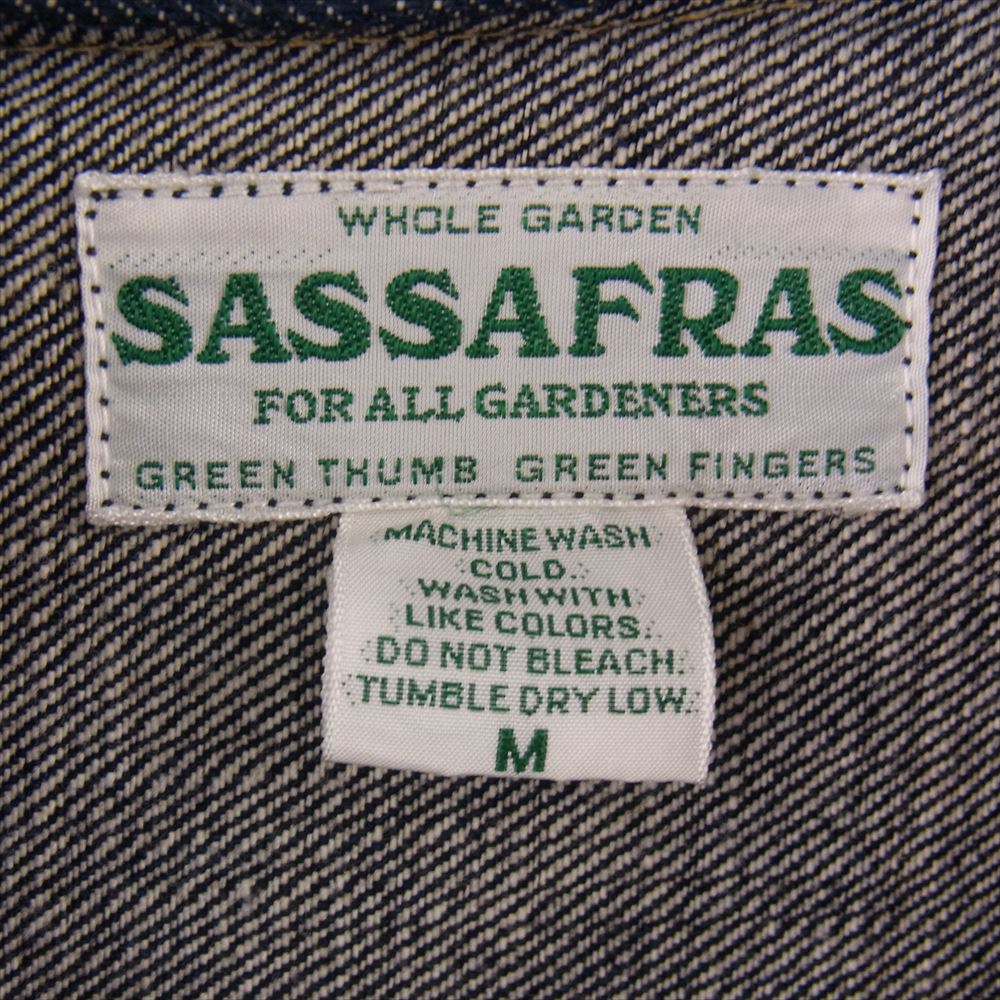 SASAFRAS ササフラス GARDENER JACKET ガーデナー デニムジャケット インディゴブルー インディゴブルー系 M【中古】