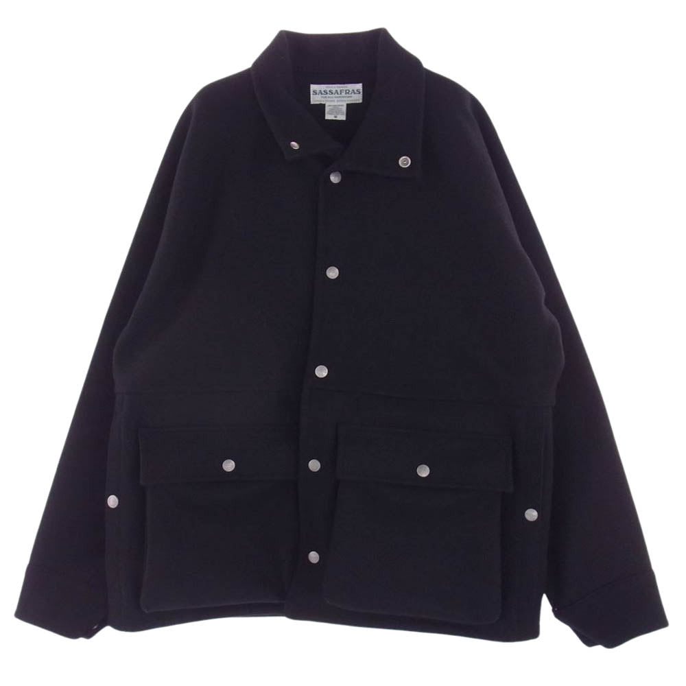 SASAFRAS ササフラス FLOWER HUNTER JACKET  ウールメルトン フラワー ハンター ジャケット ブラック系 M【中古】