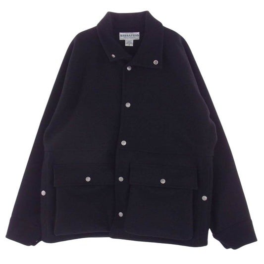 SASAFRAS ササフラス FLOWER HUNTER JACKET  ウールメルトン フラワー ハンター ジャケット ブラック系 M【中古】