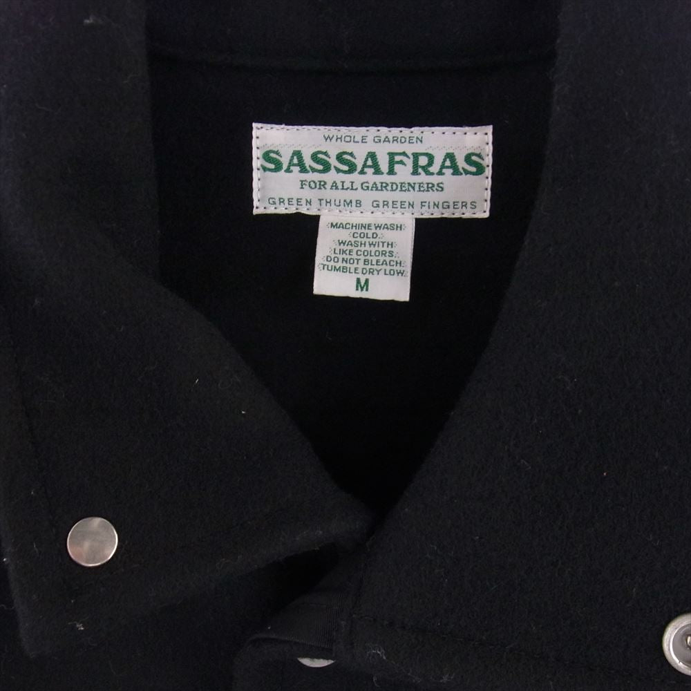 SASAFRAS ササフラス FLOWER HUNTER JACKET  ウールメルトン フラワー ハンター ジャケット ブラック系 M【中古】