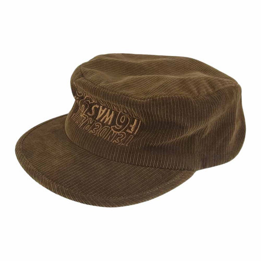 TENDERLOIN テンダーロイン CORDUROY PAINTER CAP コーデュロイ ペインター キャップ 刺繍 帽子 ブラウン系 M【中古】
