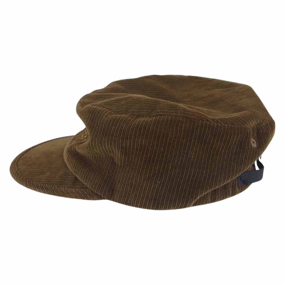 TENDERLOIN テンダーロイン CORDUROY PAINTER CAP コーデュロイ ペインター キャップ 刺繍 帽子 ブラウン系 M【中古】