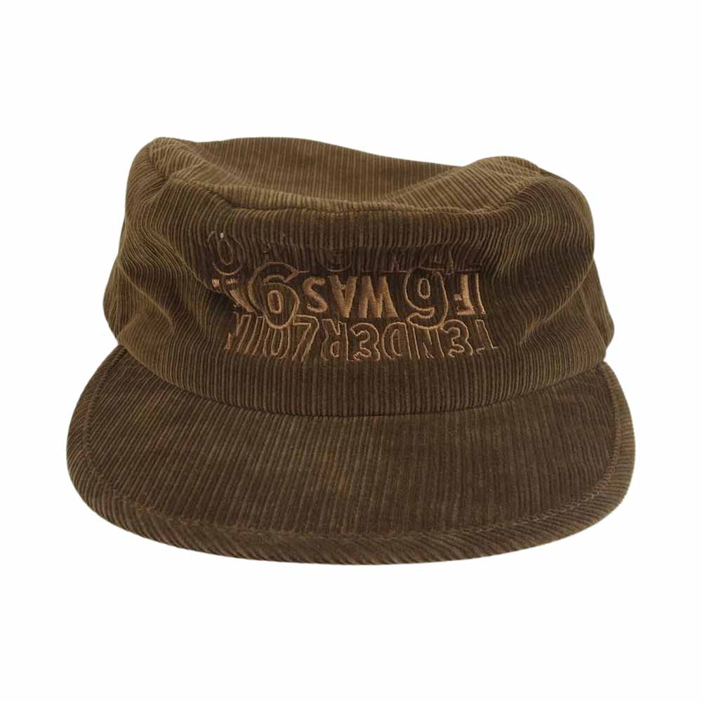 TENDERLOIN テンダーロイン CORDUROY PAINTER CAP コーデュロイ ペインター キャップ 刺繍 帽子 ブラウン系 M【中古】