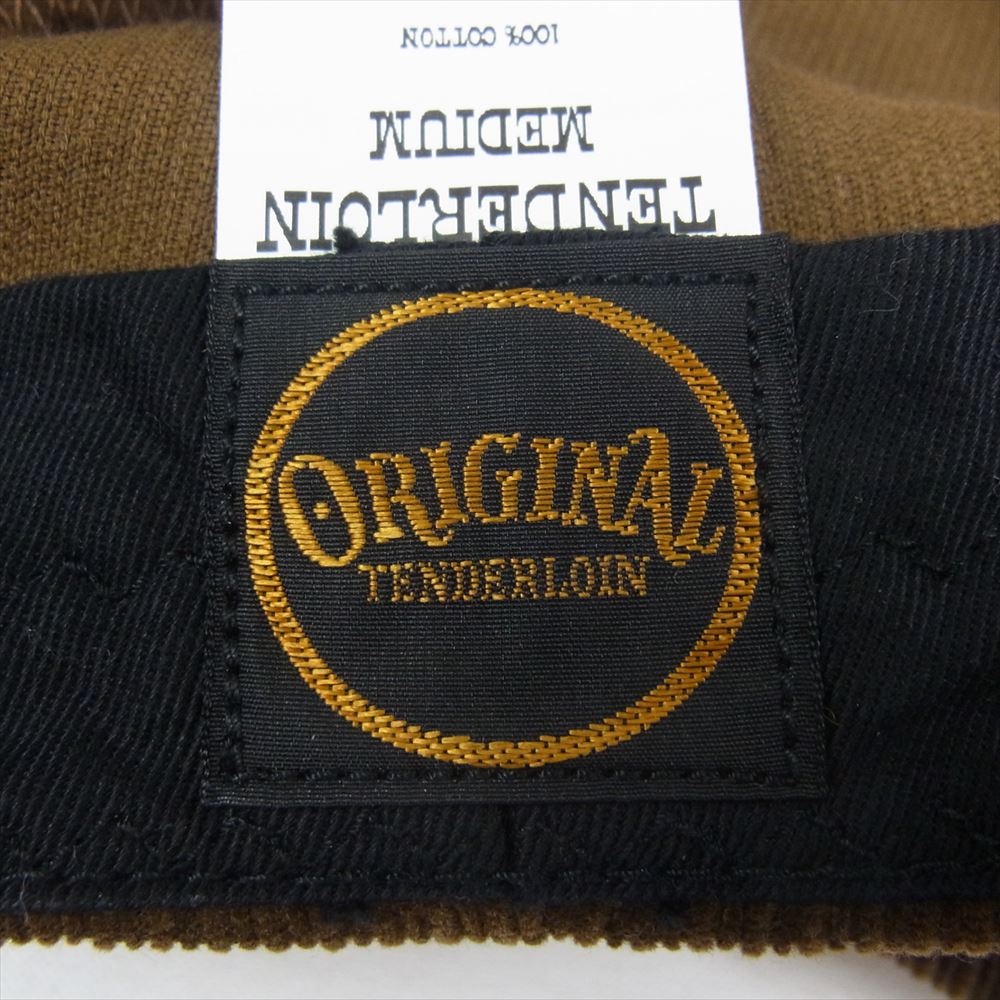 TENDERLOIN テンダーロイン CORDUROY PAINTER CAP コーデュロイ ペインター キャップ 刺繍 帽子 ブラウン系 M【中古】