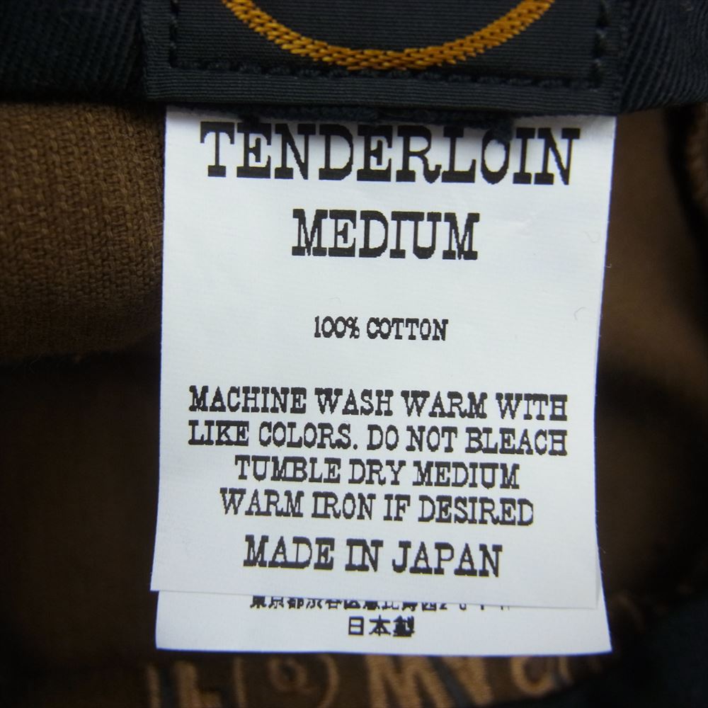 TENDERLOIN テンダーロイン CORDUROY PAINTER CAP コーデュロイ ペインター キャップ 刺繍 帽子 ブラウン系 M【中古】