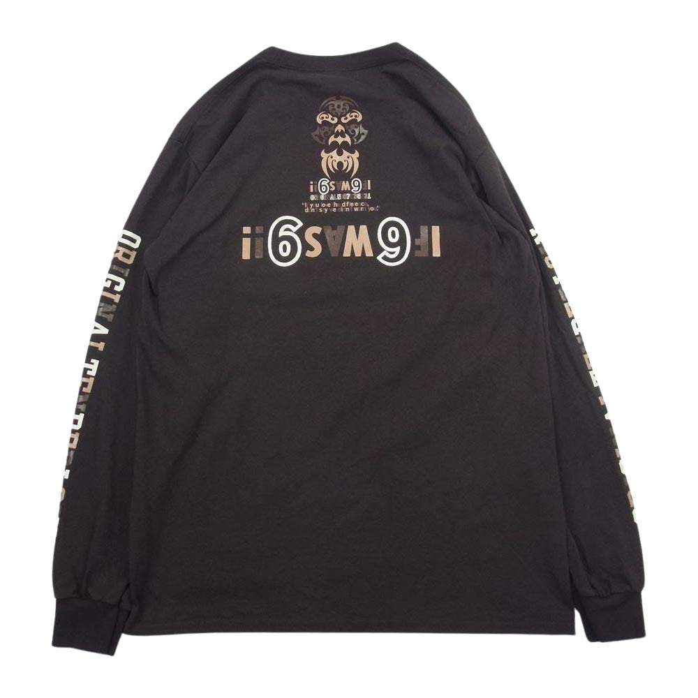TENDERLOIN テンダーロイン 22SS LONG SLEEVE TEE 2A ロングスリーブ Tシャツ ロンT プリント ブラウン系 M【中古】
