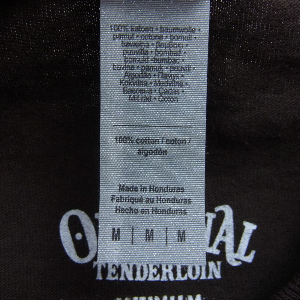 TENDERLOIN テンダーロイン 22SS LONG SLEEVE TEE 2A ロングスリーブ Tシャツ ロンT プリント ブラウン系 M【中古】