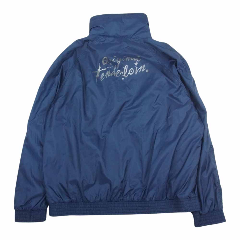 TENDERLOIN テンダーロイン 19AW NYLON JKT ナイロン ジャケット リブポケット ロゴ プリント ネイビー系 S【中古】