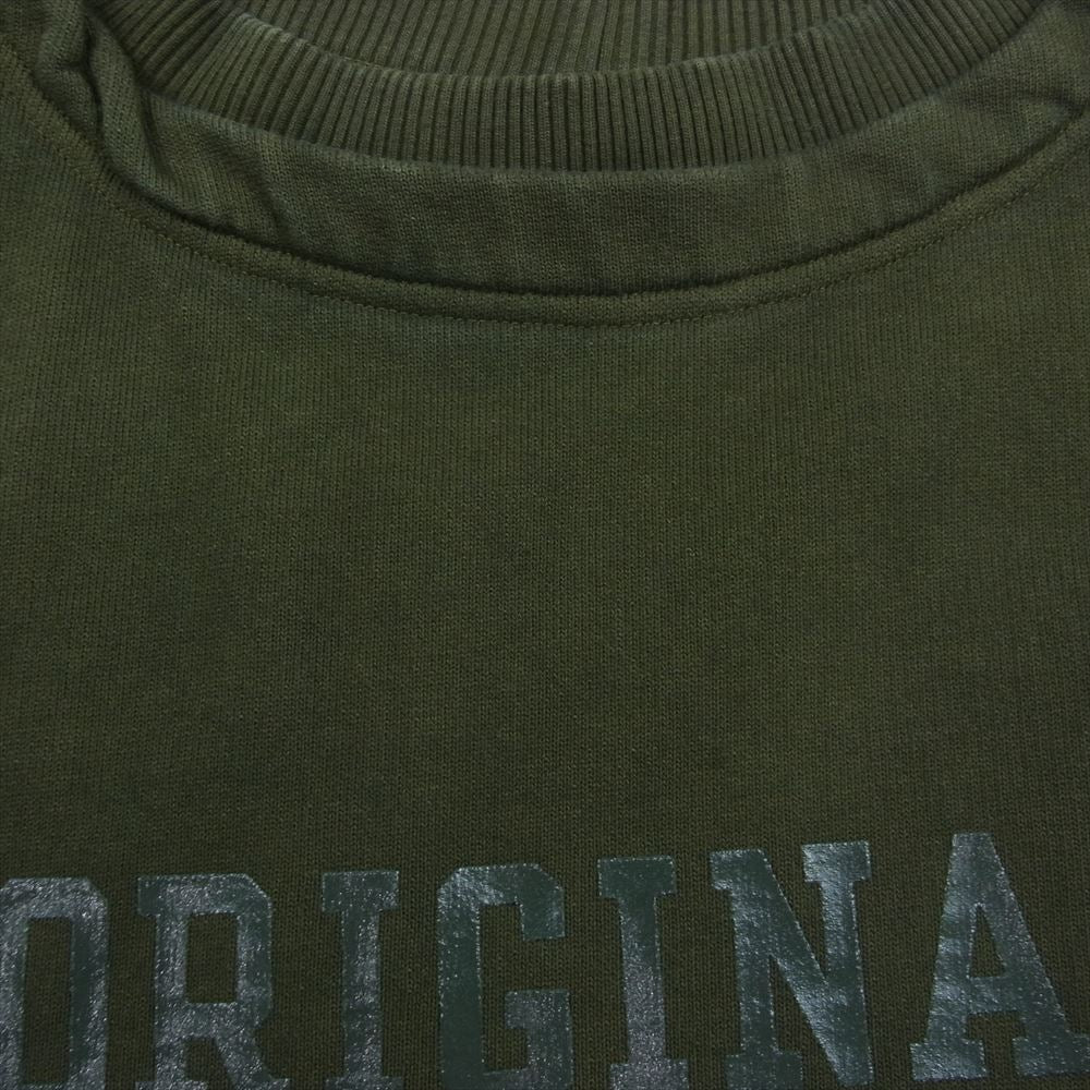 TENDERLOIN テンダーロイン 20SS CREW NECK SWEAT クルーネック スウェット ロゴ刺繍 カーキ系 S【中古】