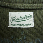 TENDERLOIN テンダーロイン 20SS CREW NECK SWEAT クルーネック スウェット ロゴ刺繍 カーキ系 S【中古】