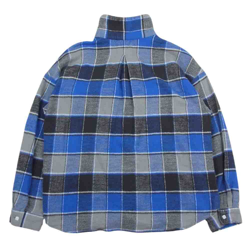 TENDERLOIN テンダーロイン 22SS FLANNEL CHECK SHT フランネル チェック シャツ ブルー系 S【中古】