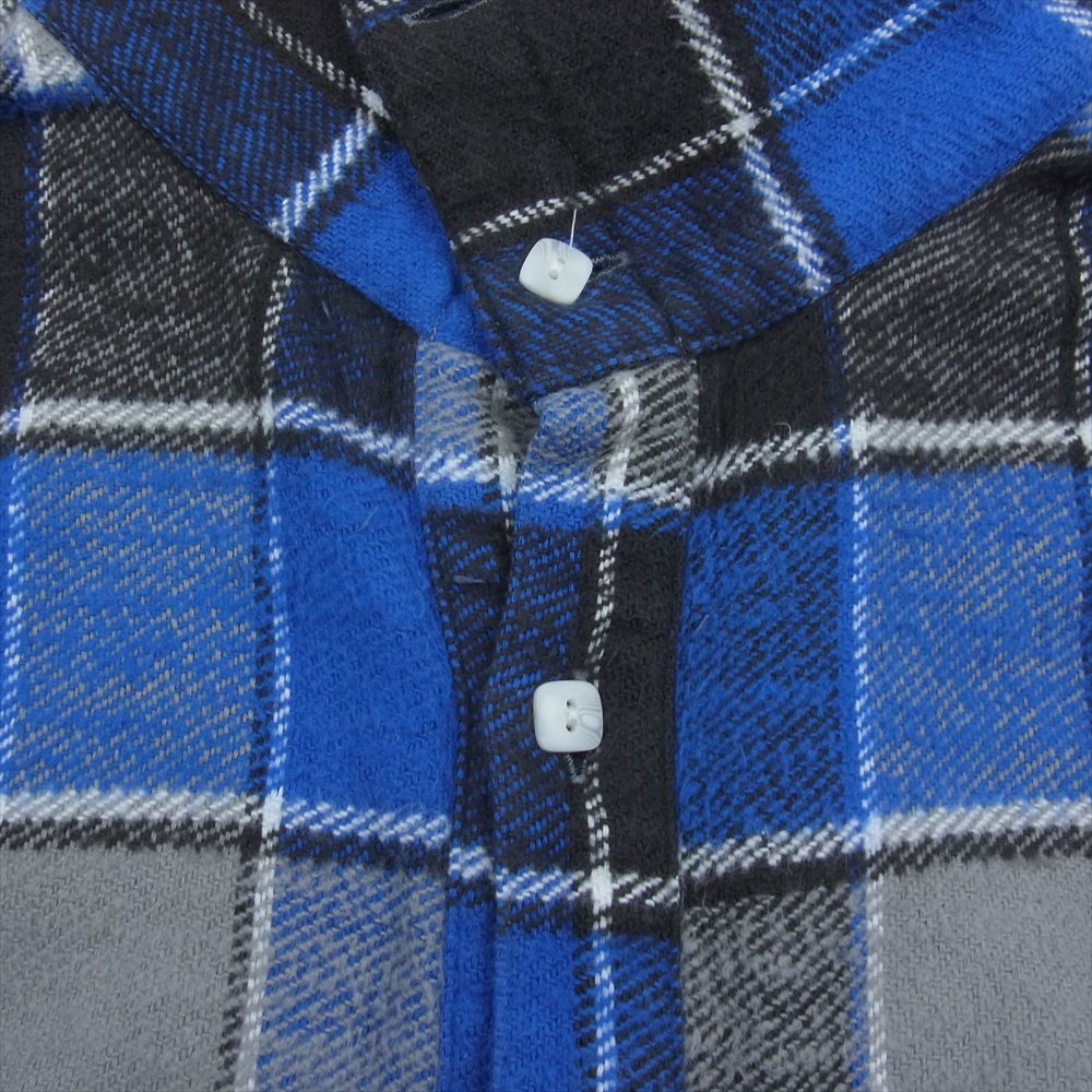 TENDERLOIN テンダーロイン 22SS FLANNEL CHECK SHT フランネル チェック シャツ ブルー系 S【中古】