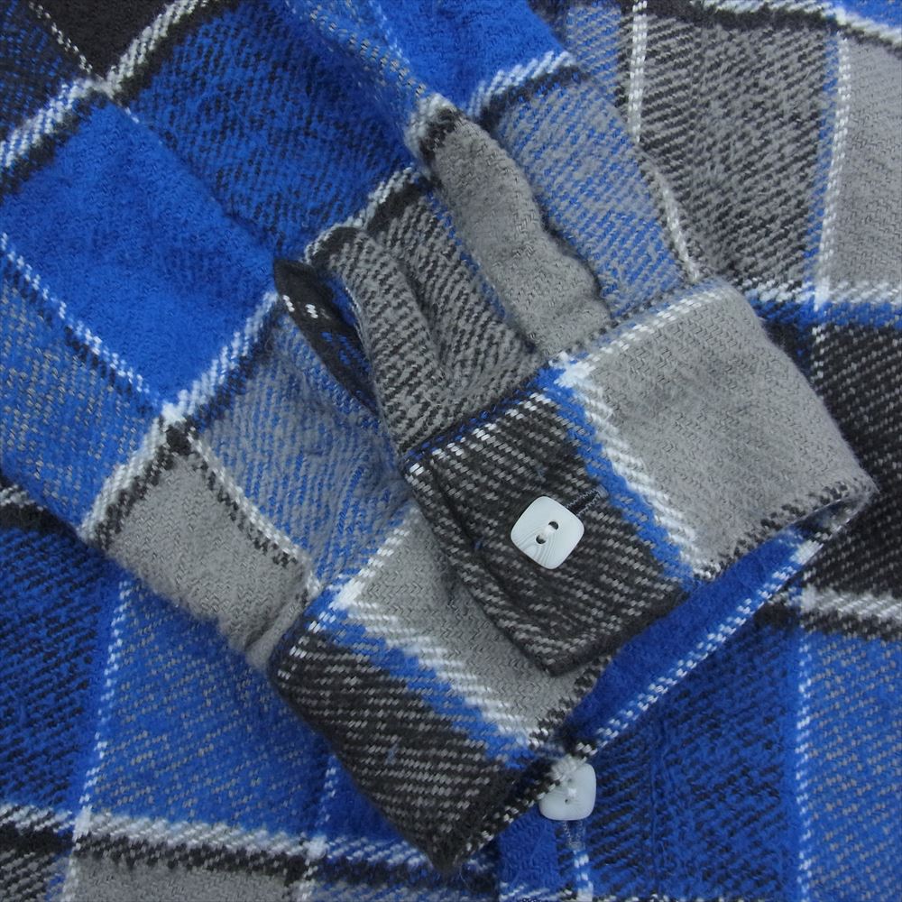 TENDERLOIN テンダーロイン 22SS FLANNEL CHECK SHT フランネル チェック シャツ ブルー系 S【中古】