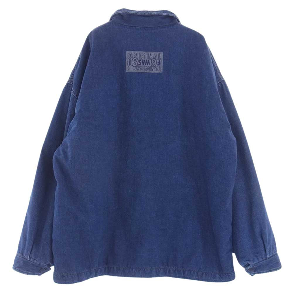 TENDERLOIN テンダーロイン 21AW DENIM BLANKET COACH デニム ブランケット コーチ ジャケット ロゴ刺繍 インディゴブルー系 S【中古】