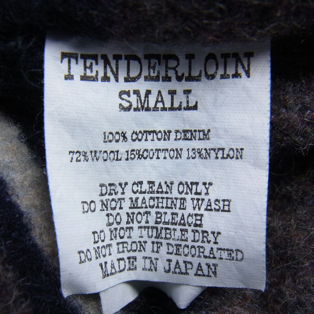 TENDERLOIN テンダーロイン 21AW DENIM BLANKET COACH デニム ブランケット コーチ ジャケット ロゴ刺繍 インディゴブルー系 S【中古】