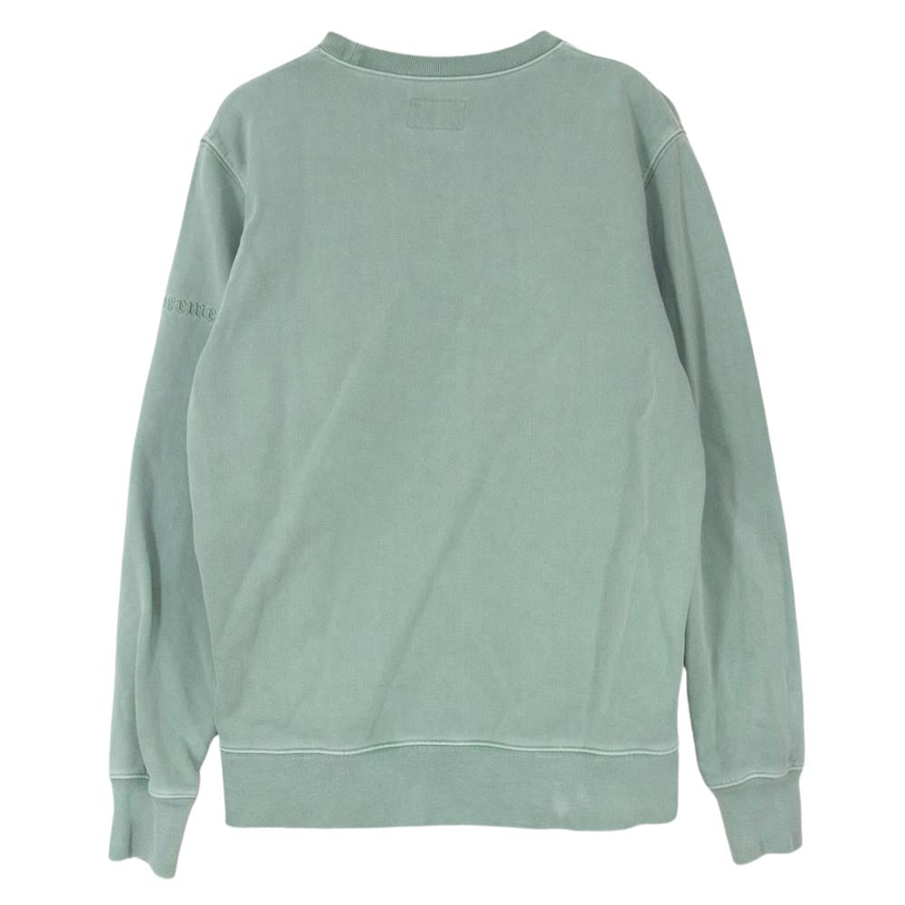Supreme シュプリーム 17SS Overdyed Crewneck オーバーダイ 後染め クルーネック スウェット トレーナー ライトグリーン系 S【中古】