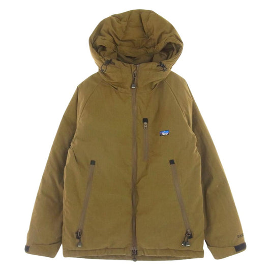 NANGA ナンガ Orange オレンジ 別注 TAKIBI 焚火 AURORA DOWN JACKET オーロラ ダウン ジャケット カーキ系 S【中古】