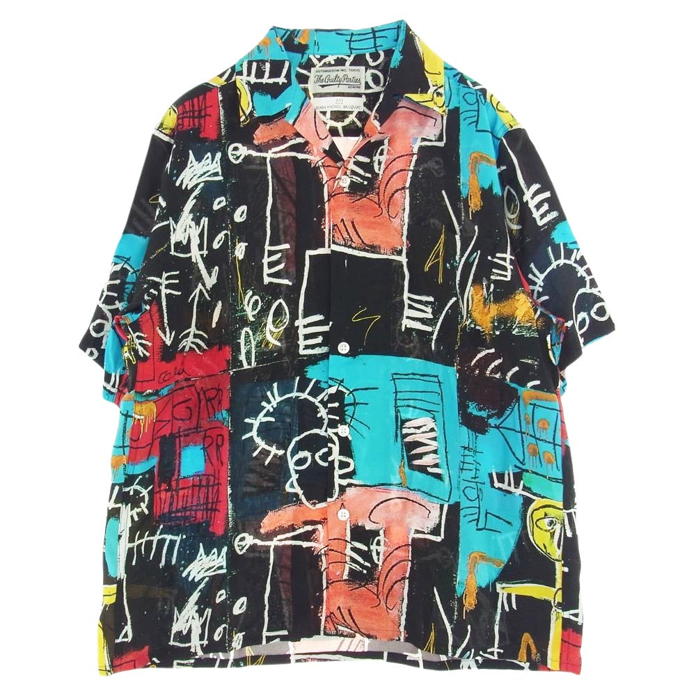 WACKO MARIA ワコマリア 22SS JEAN-MICHEL BASQUIAT HAWAIIAN SHIRT×ジャンミシェルバスキア  ハワイアンシャツ 半袖シャツ マルチカラー系 S【中古】