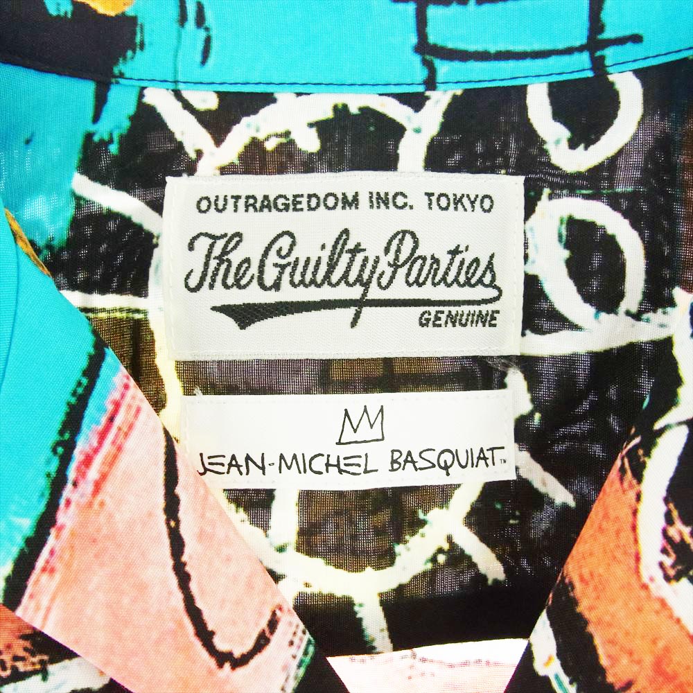WACKO MARIA ワコマリア 22SS JEAN-MICHEL BASQUIAT HAWAIIAN SHIRT×ジャンミシェルバスキア ハワイアンシャツ 半袖シャツ マルチカラー系 S【中古】