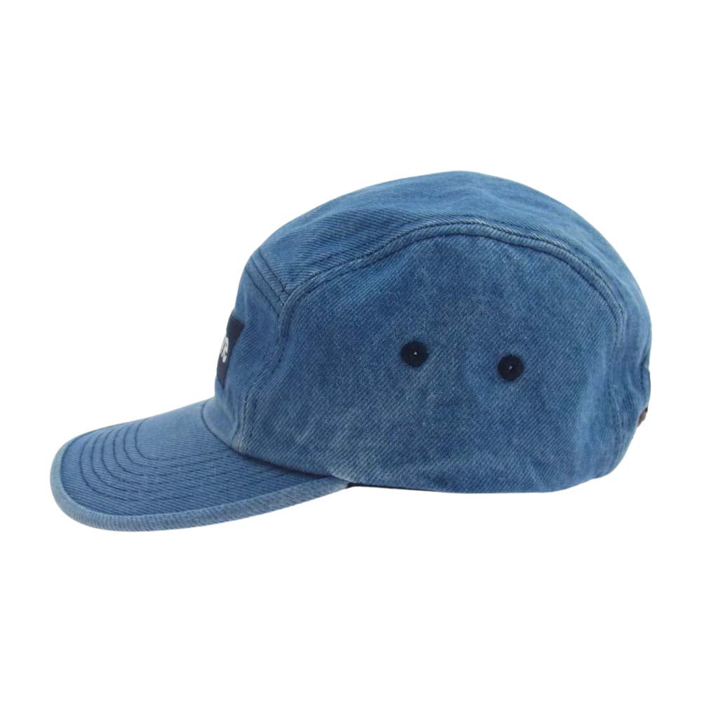 Supreme シュプリーム 23AW Washed Chino Twill Camp Cap ウォッシュド チノ ツイル キャンプ キャップ ボックスロゴ 帽子 インディゴブルー系【極上美品】【中古】