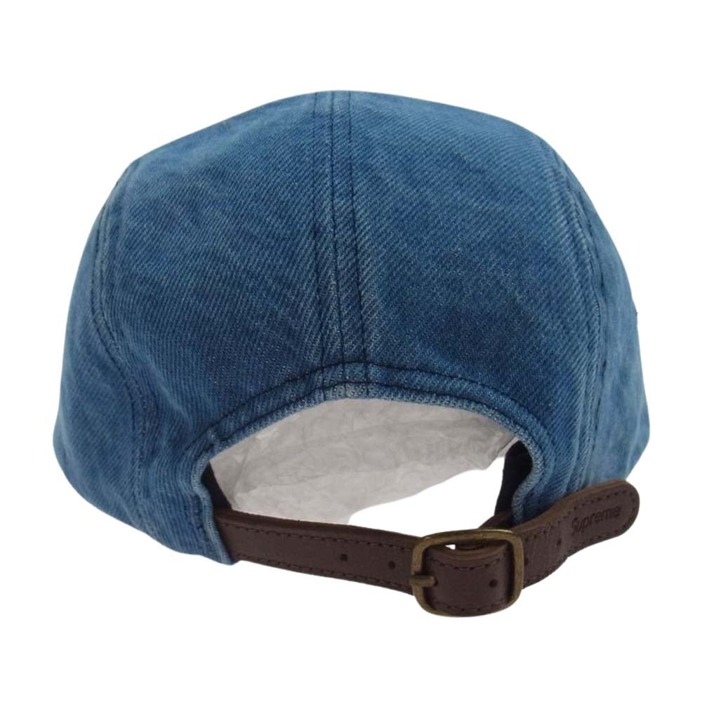 Supreme シュプリーム 23AW Washed Chino Twill Camp Cap ウォッシュド チノ ツイル キャンプ キャップ ボックスロゴ 帽子 インディゴブルー系【極上美品】【中古】