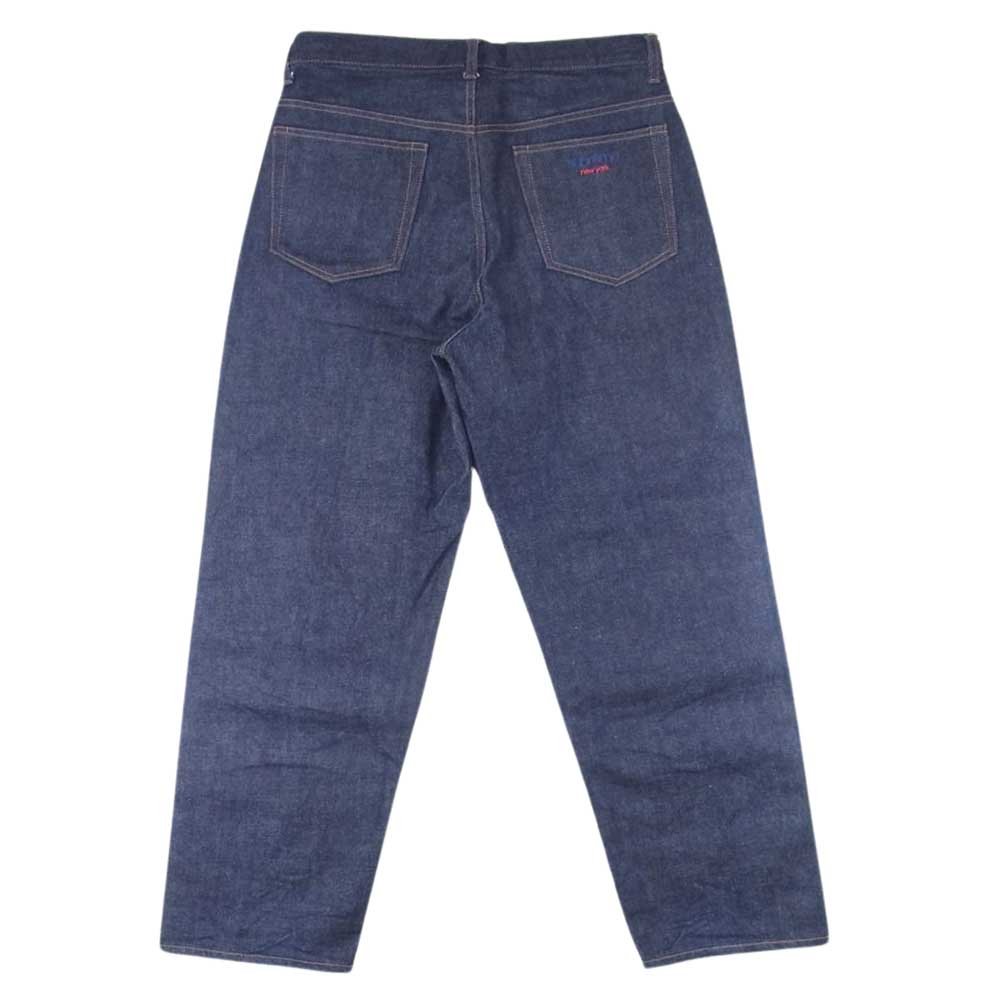 Supreme シュプリーム 22AW rigid baggy jean リジッド バギー ジーンズ デニム パンツ ロゴ刺繍 インディゴブルー系 30【極上美品】【中古】