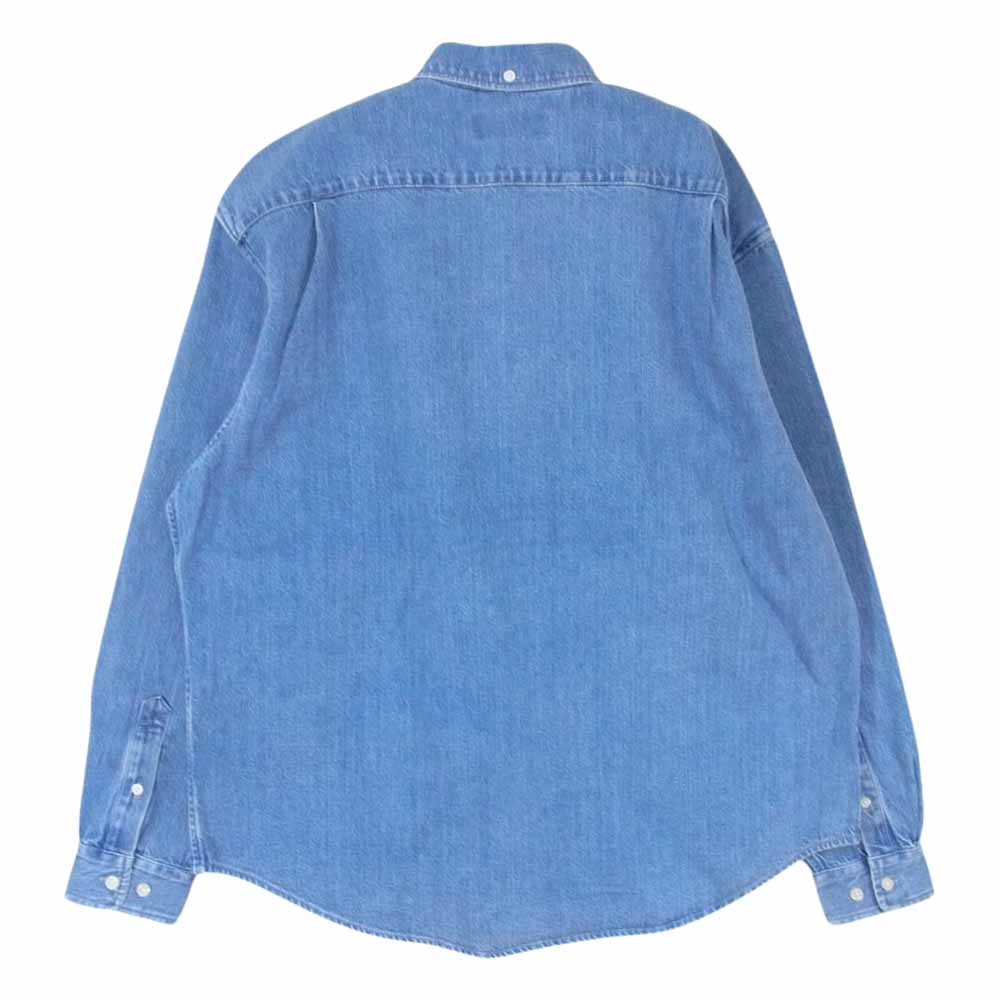 Supreme シュプリーム 23AW Small Box Shirt スモール ボックス シャツ ロゴ デニム インディゴブルー系 S【極上美品】【中古】