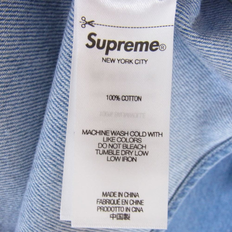 Supreme シュプリーム 23AW Small Box Shirt スモール ボックス シャツ ロゴ デニム インディゴブルー系 S【極上美品】【中古】