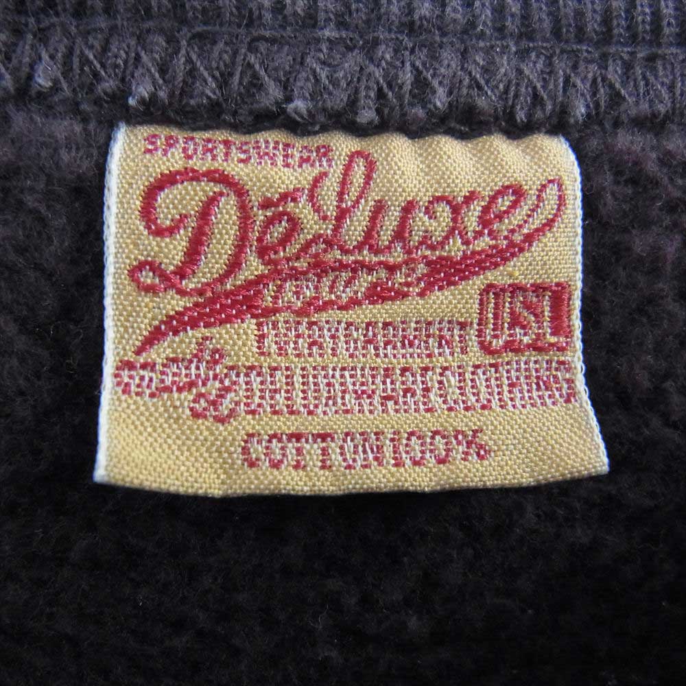 デラックスウエア ラグランスリーブ クルー スウェット  ワインレッド系 US L【中古】