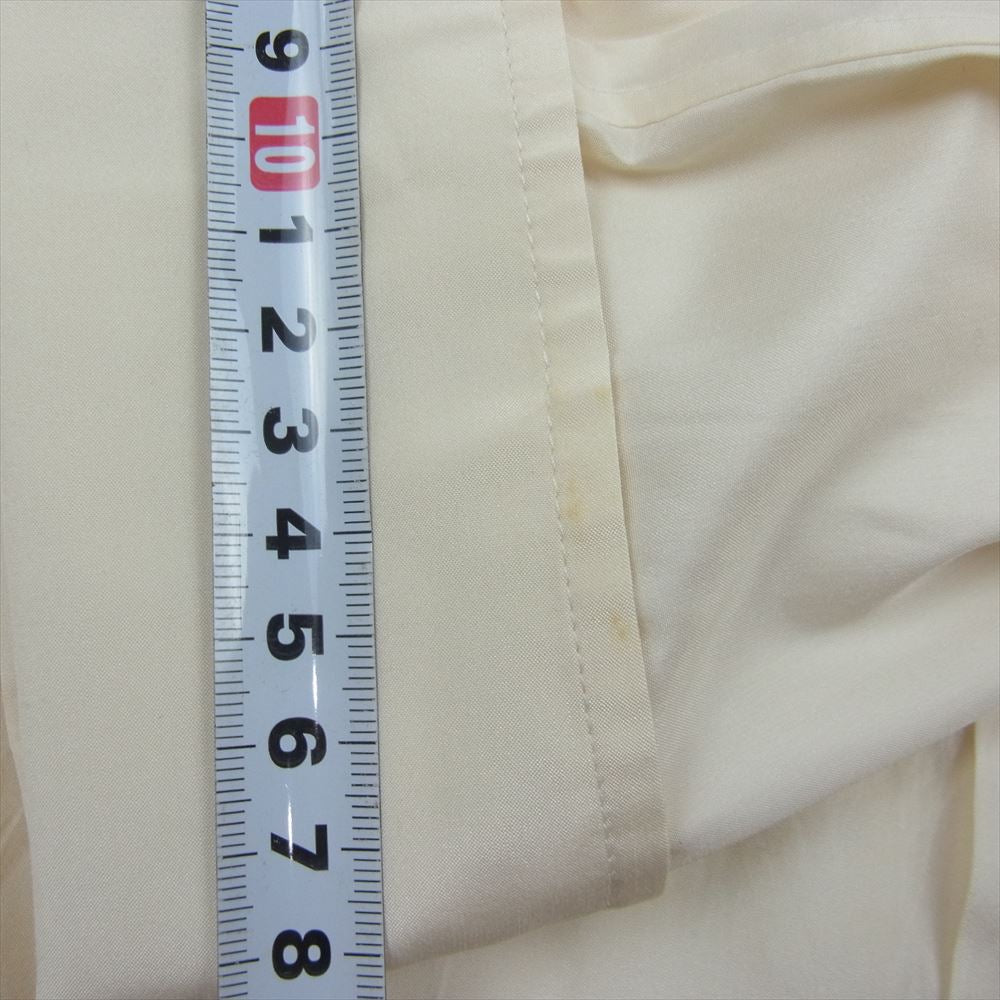 HERMES エルメス ゴルチェ期 シルク スタンドカラー シャツ 長袖 オフホワイト系 38【中古】